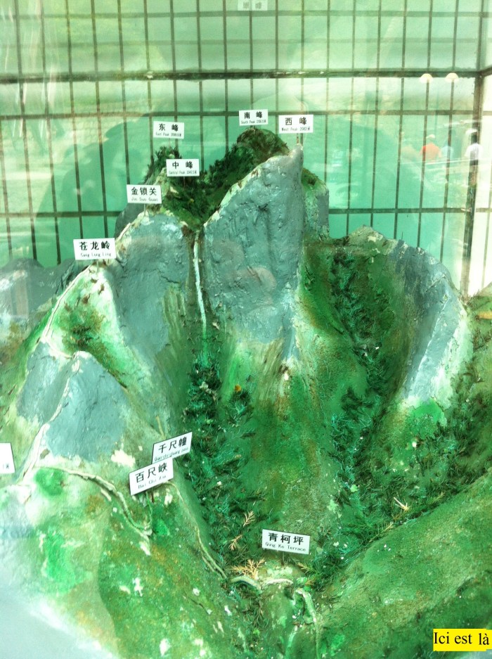 Une maquette de la montagne - je suis allée jusqu'au deuxième sommet.